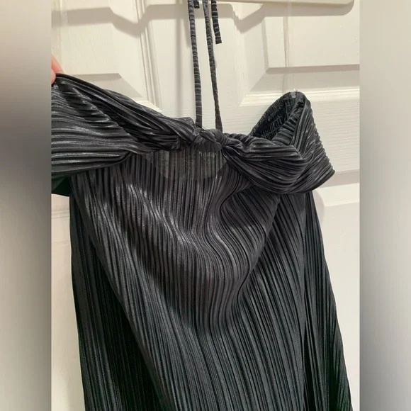 HYFVE Black Strapless Pleated Maxi Dress - Picture 3 of 8